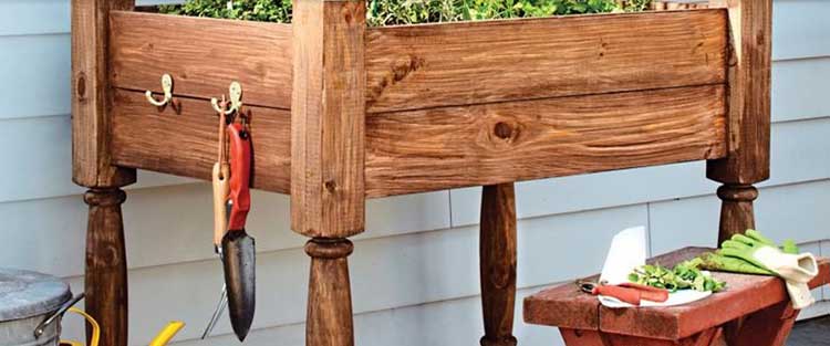 Deck Post Herb Planter