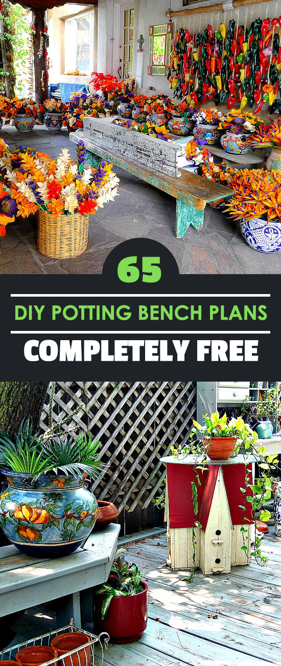 If you're tired of starting seeds on the kitchen counter, use these free, DIY potting bench plans to build your own outdoor potting station!
