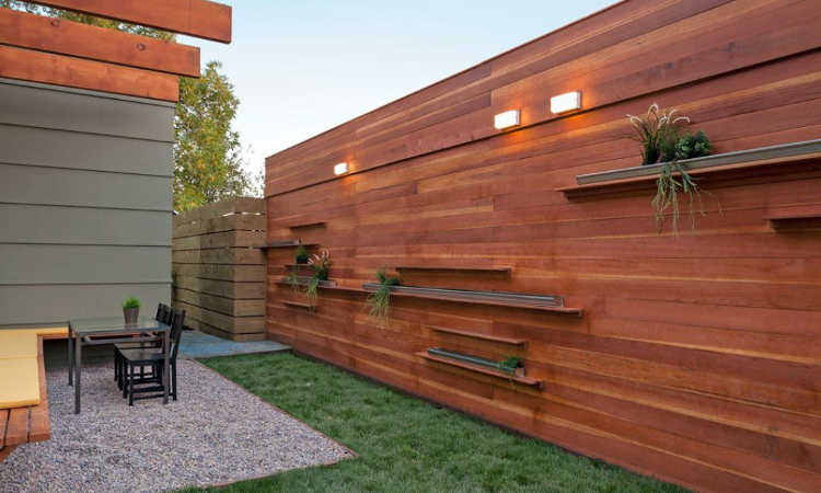 fence shelves for plant display