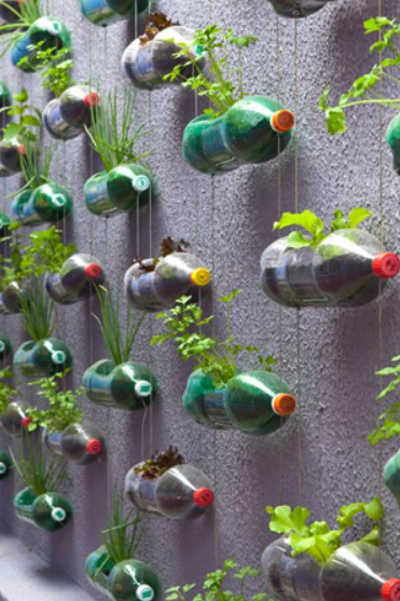 soda bottle wall