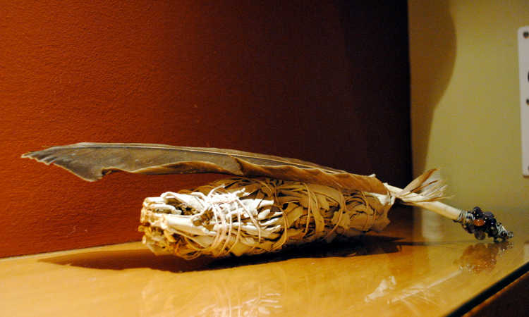 Eagle feather and white sage bundle