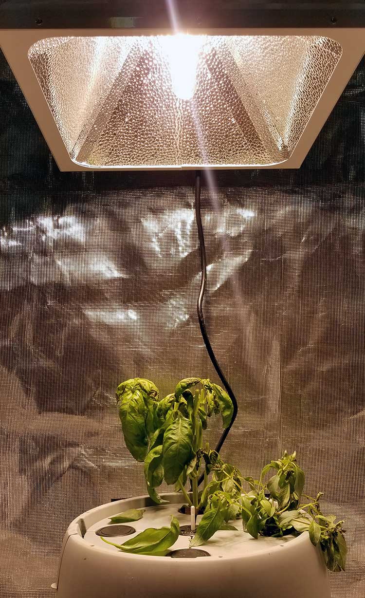 Underside shot of light