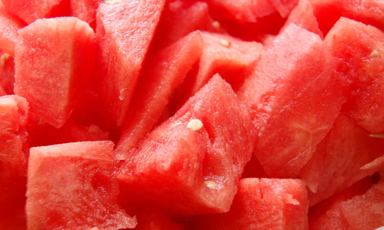Cut watermelon